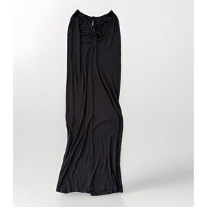 Skims Black Jersey Micro Ribbed Tube Dress Size S Strapless Stretch